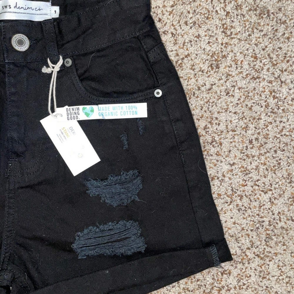 SWS denim co. Ripped MOM shorts